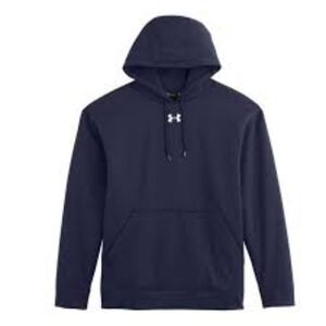 Under Armour Comfy Midnight Blue Hustle Fleece Hoodie Sweatshirt Men's Medium
